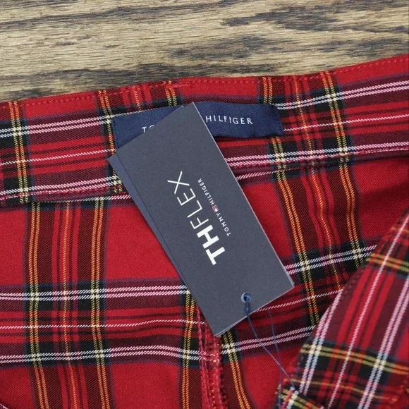 NWT Tommy Hilfiger Plus Size Tribeca Skinny Pants W2XKT551 20W Red Multi - Picture 4 of 6